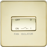 10A Fan Isolator Switch - Polished Brass