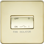 10A Fan Isolator Switch - Polished Brass