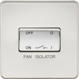 10A Fan Isolator Switch - Polished Chrome