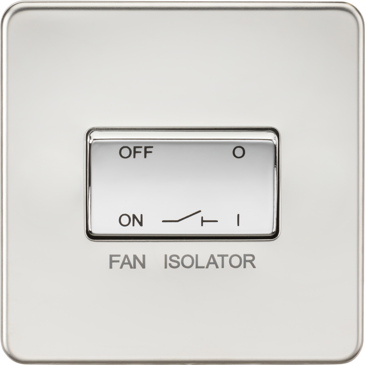 10A Fan Isolator Switch - Polished Chrome