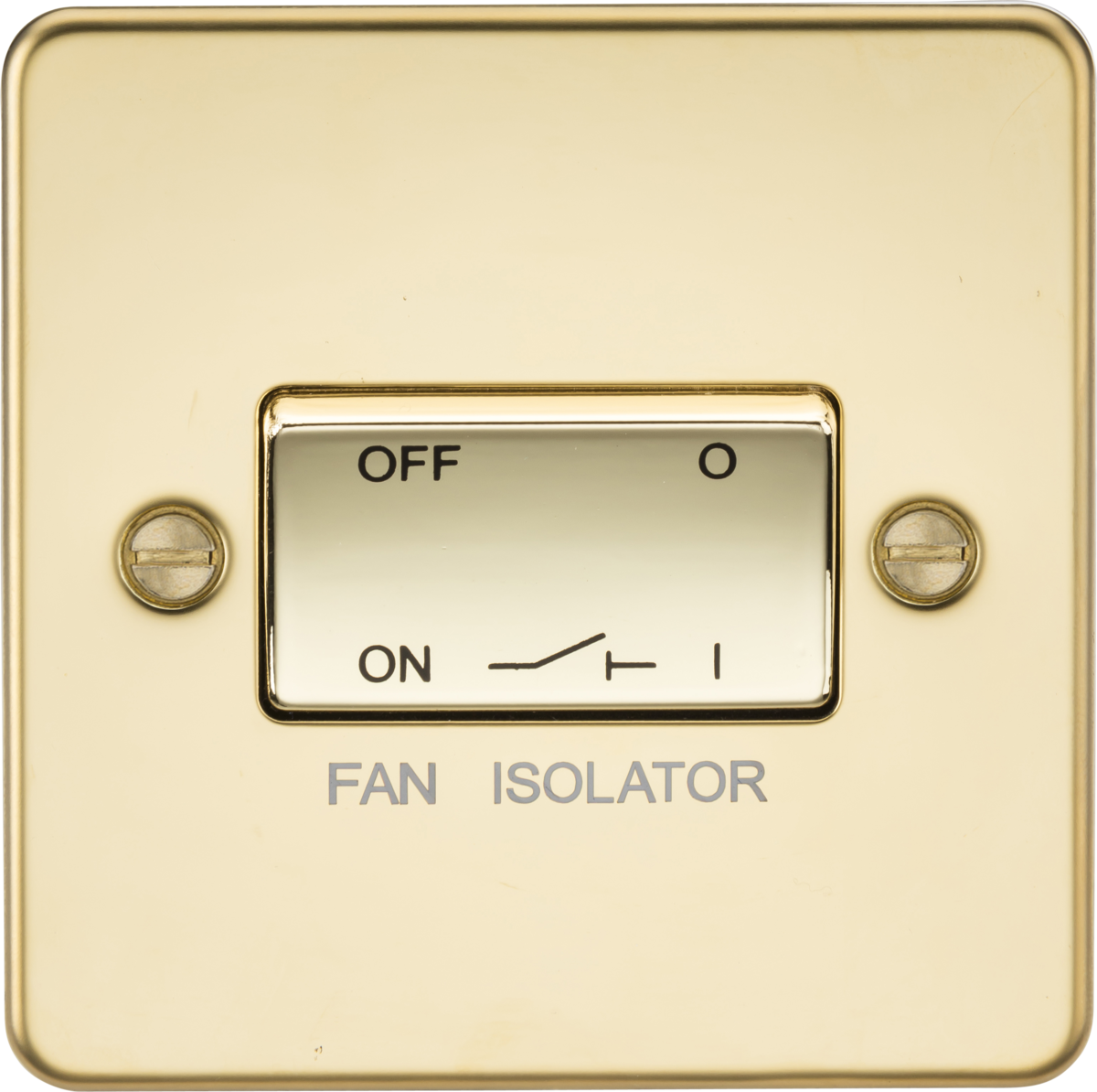 10A Fan Isolator Switch - Polished Brass