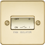 10A Fan Isolator Switch - Polished Brass