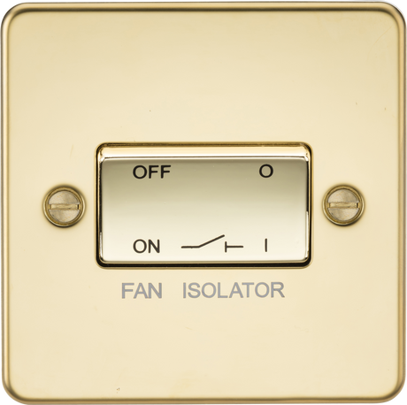 10A Fan Isolator Switch - Polished Brass