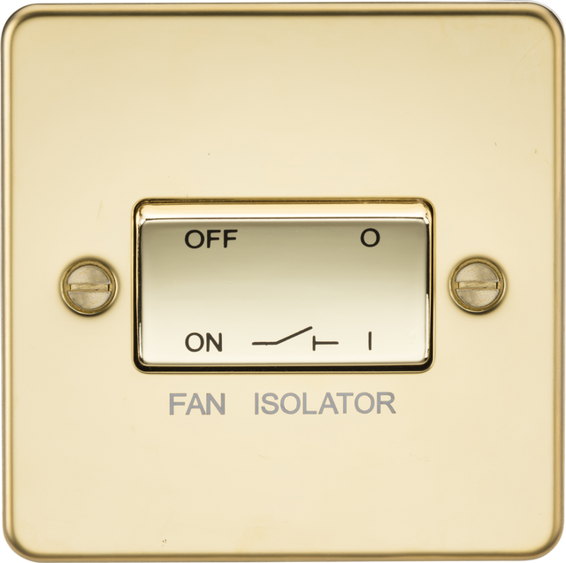 10A Fan Isolator Switch - Polished Brass