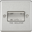 10A Fan Isolator Switch - Brushed Chrome