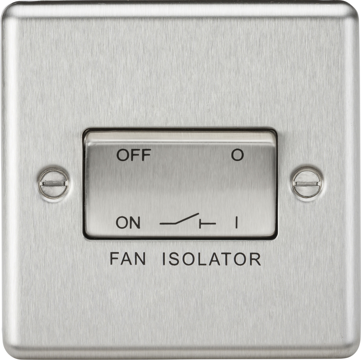 10A Fan Isolator Switch - Brushed Chrome