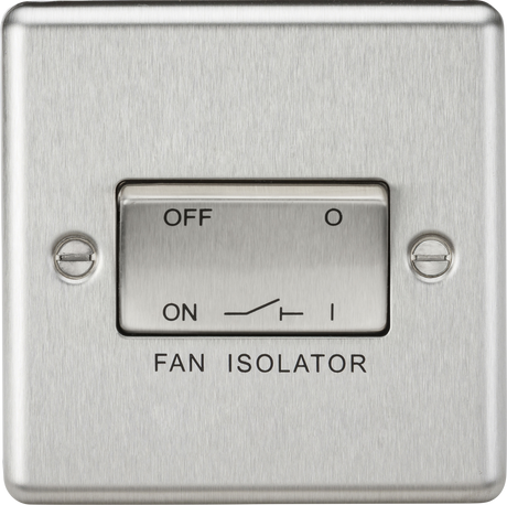 10A Fan Isolator Switch - Brushed Chrome