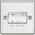 10A Fan Isolator Switch - Polished Chrome