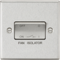 10A Fan Isolator Switch - Brushed Chrome, 230V, IP20