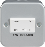 Metal Clad 10A Fan Isolator Switch - Heavy Duty, Triple Pole