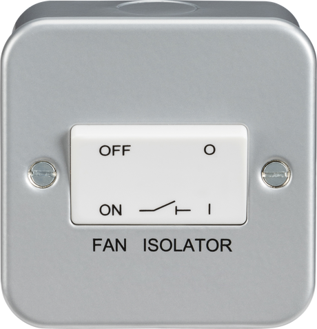 Metal Clad 10A Fan Isolator Switch - Heavy Duty, Triple Pole