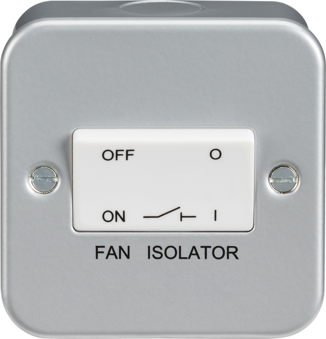 Metal Clad 10A Fan Isolator Switch - Heavy Duty, Triple Pole