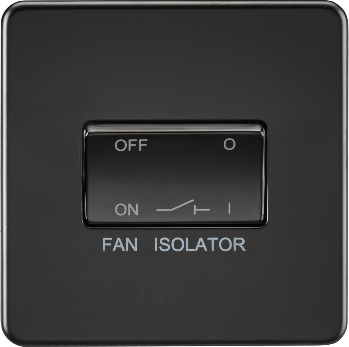 10A Fan Isolator Switch - Matt Black