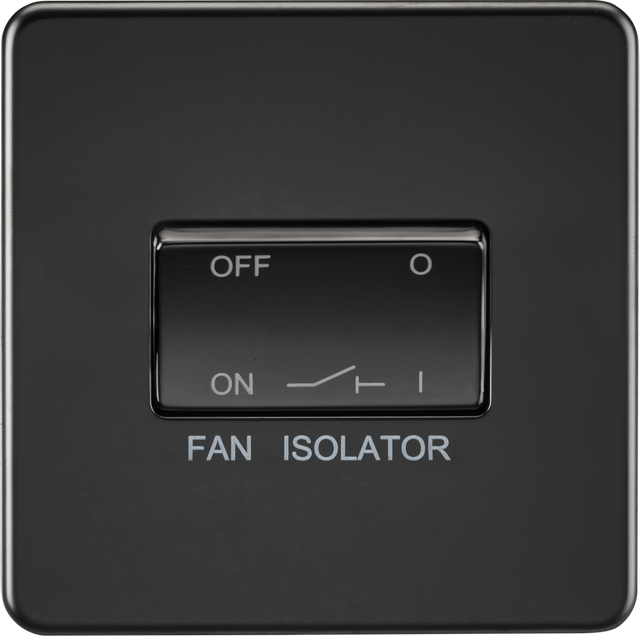 10A Fan Isolator Switch - Matt Black