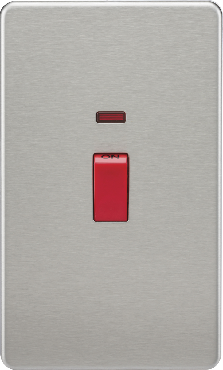 ML Accessories 45A DP Switch With Neon - Brushed Chrome