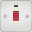 Polished Chrome 45A DP Switch with Neon - 1 Gang