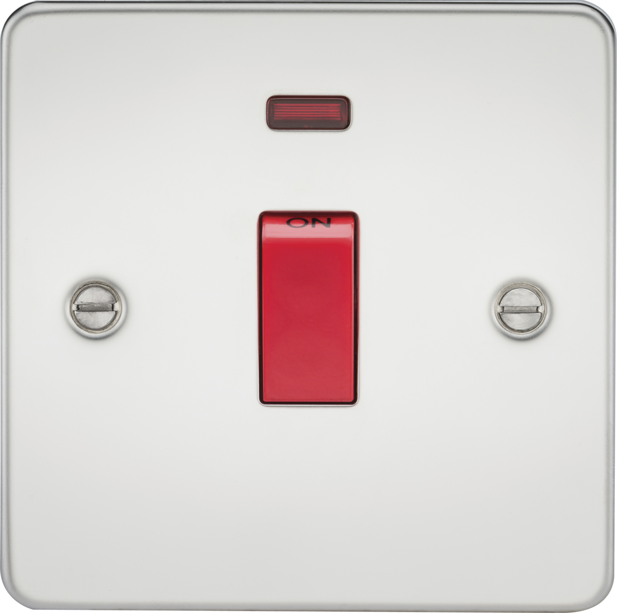 Polished Chrome 45A DP Switch with Neon - 1 Gang