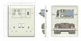 Small Multimedia Combination Plate - Side View