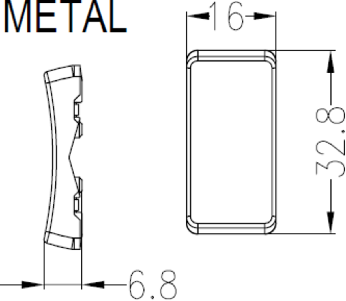 Switch Cover marked WINE COOLER - White, alternate view