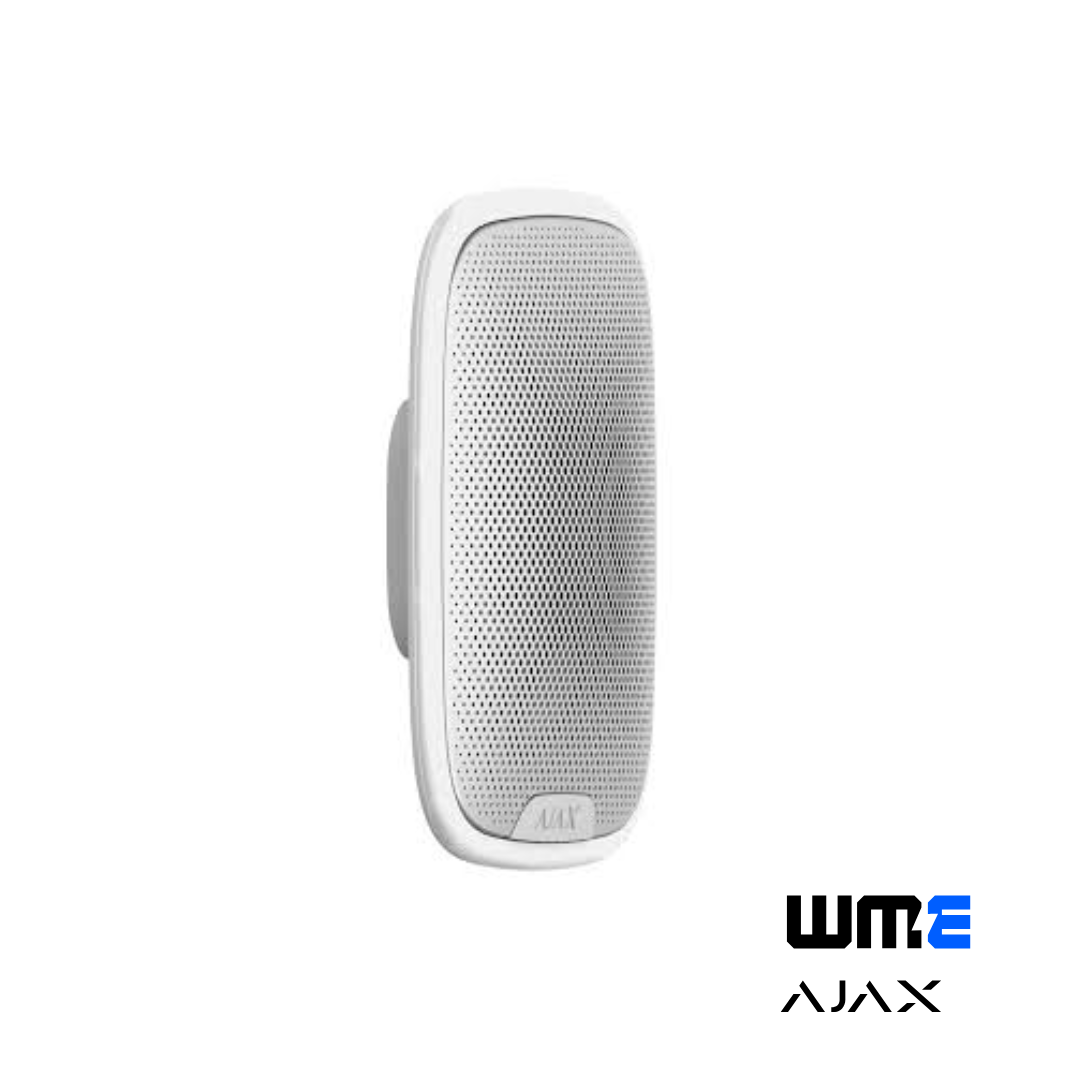 AJAX: FIBRA STREETSIREN, Wired Outdoor Siren, 85-113 dB Volume, 24V, Black/White