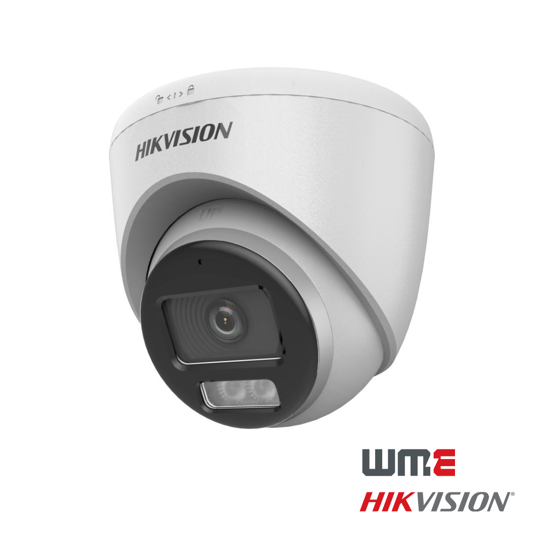 3K ColorVu Smart Hybrid Light Fixed Turret Camera, 2.8mm Lens, IP67, 40m IR, DS-2CE72KF0T-LFS