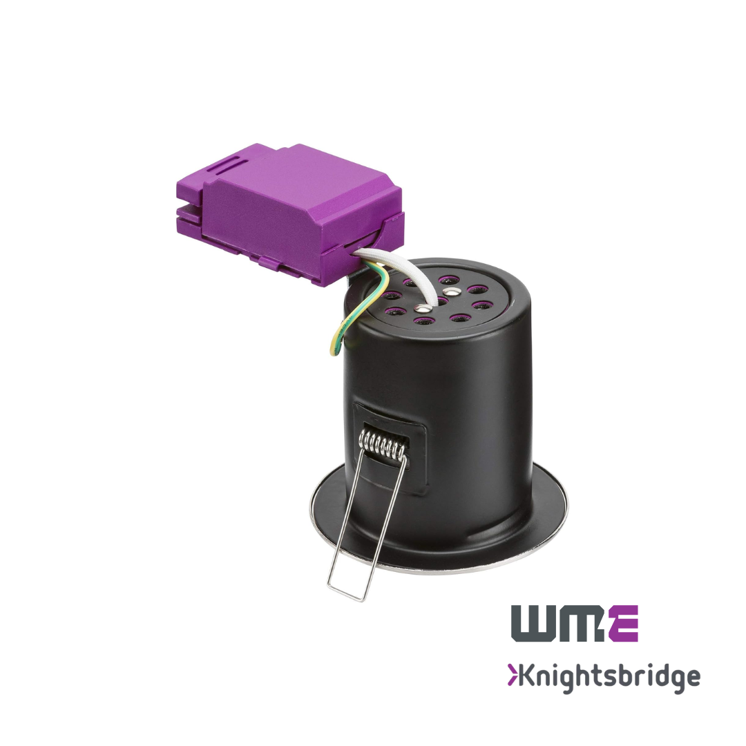 Knightsbridge: VFCFC, 230V GU10 Fire-Rated Downlight, Chrome Finish, Dimmable, 35W Max, IP20
