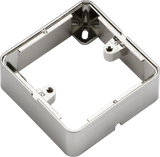 Knightsbridge 1G Surface Box - Brushed Chrome Effect