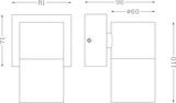 230V IP54 GU10 Wall Light - Compact Design