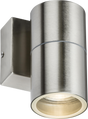 230V IP54 GU10 Fixed Single Wall Light in Brushed Chrome Finish
