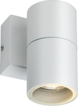 230V IP54 GU10 Fixed Single Wall Light - White