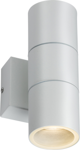 230V IP54 GU10 Up and Down Wall Light - White