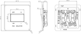 10A Fan Isolator Switch - Anthracite - Side View