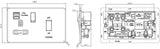 Screwless 45A DP Switch & Socket - Smoked Bronze