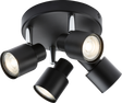 230V GU10 Quad Spotlight - Matt Black
