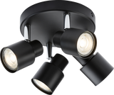 230V GU10 Quad Spotlight - Matt Black