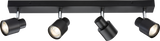 230V GU10 Quad Bar Spotlight - Matt Black
