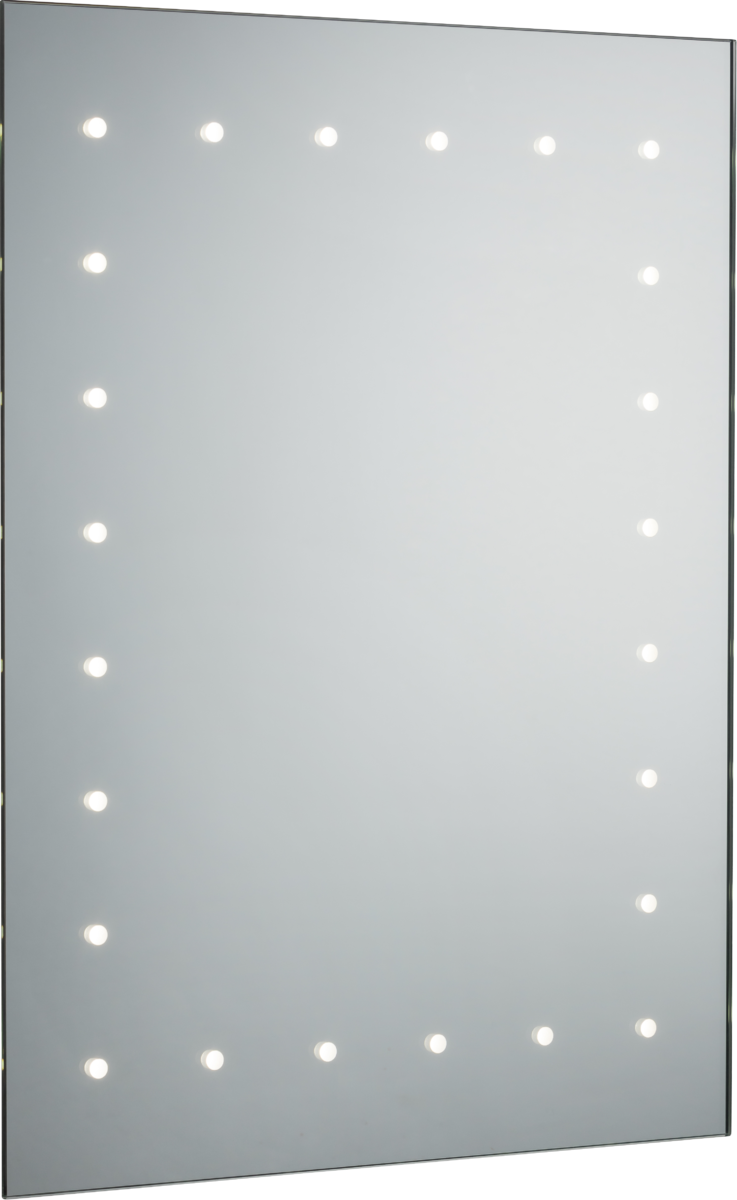 230V IP44 600 x 450mm LED Bathroom Mirror with Demister, Shaver Socket and Motion Sensor