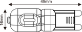 G9 230V 2W LED Capsule Cool White 4000K Side View