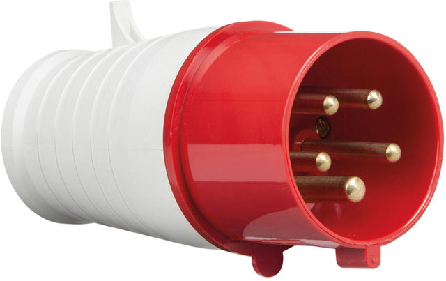 415V 32A Industrial Plug IP44 Rated - Red & White