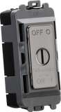 Knightsbridge 10A Fan Isolator Key Switch Module - Black Nickel