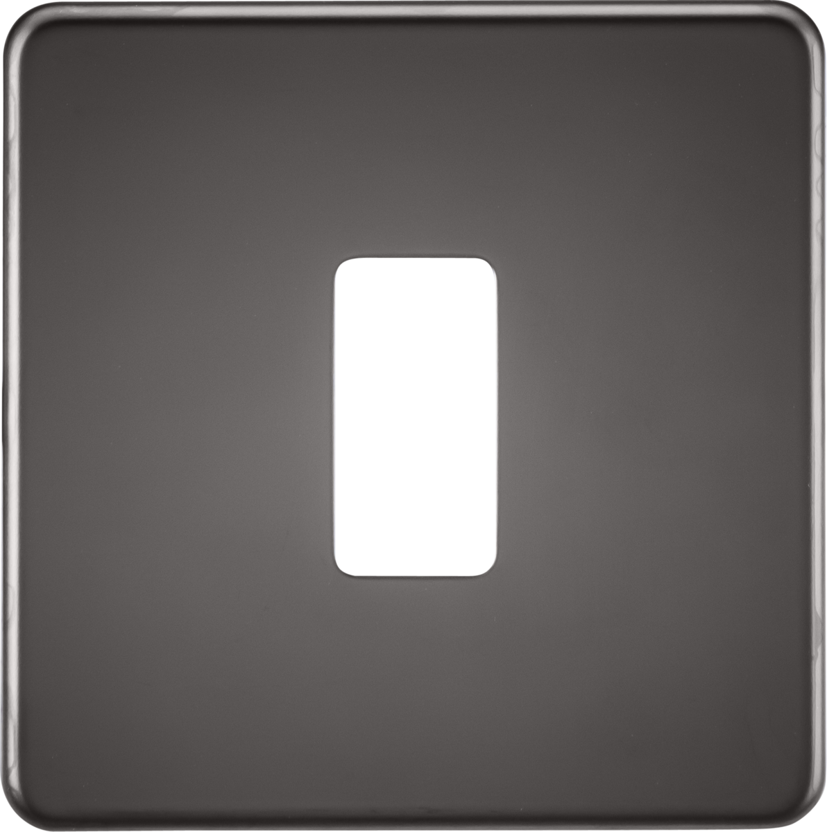 Screwless 1G Grid Faceplate in Black Nickel