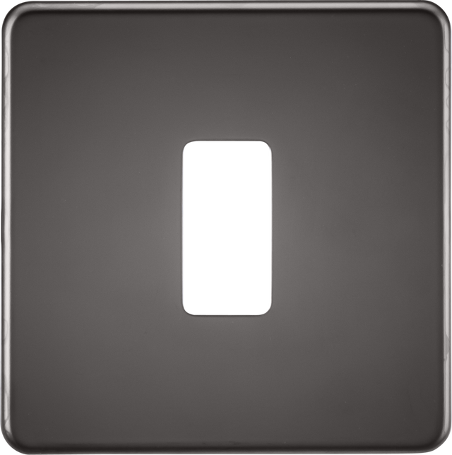 Screwless 1G Grid Faceplate in Black Nickel