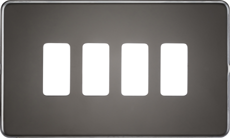 Screwless 4G Grid Faceplate - Black Nickel by ML Accessories