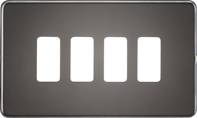 Screwless 4G Grid Faceplate - Black Nickel by ML Accessories