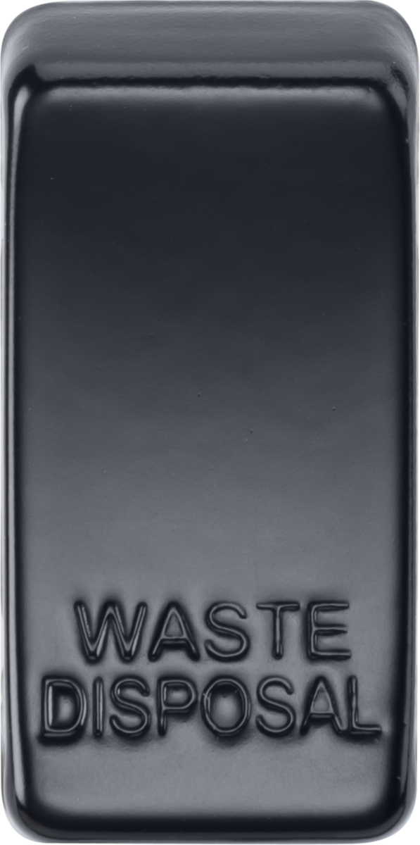 ML Accessories Switch Cover Marked WASTE DISPOSAL - Matt Black