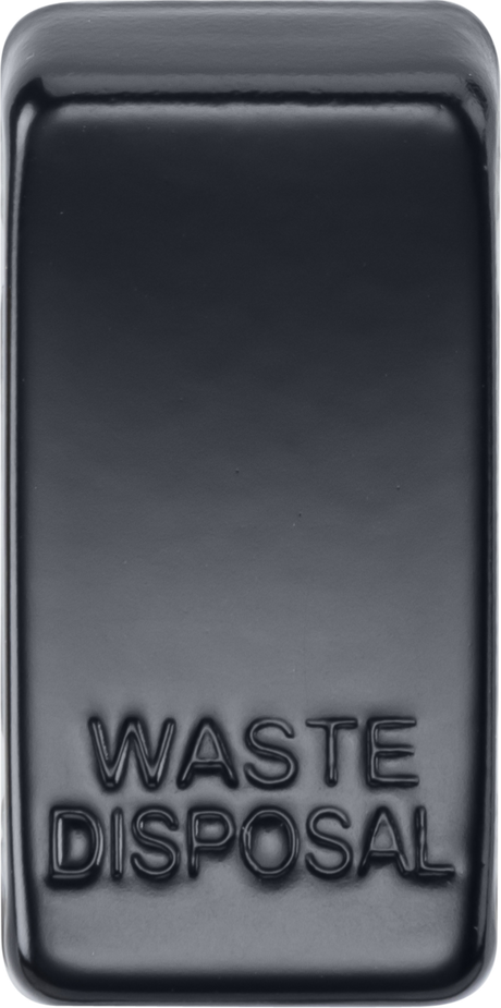 ML Accessories Switch Cover Marked WASTE DISPOSAL - Matt Black
