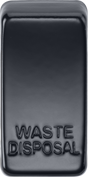 ML Accessories Switch Cover Marked WASTE DISPOSAL - Matt Black