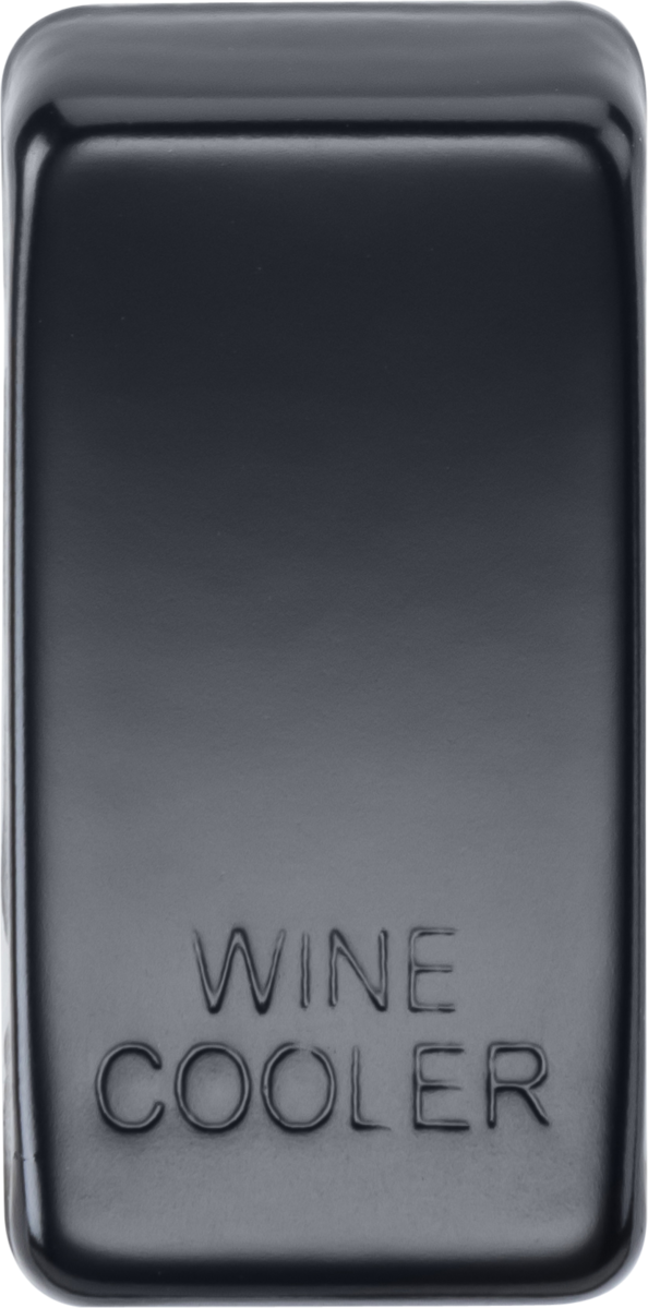 Switch cover marked WINE COOLER in matt black finish.