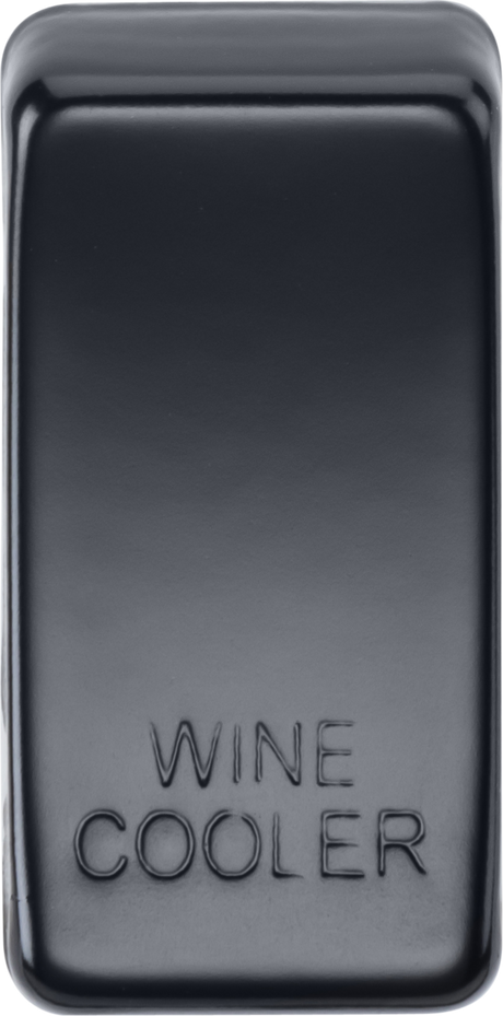 Switch cover marked WINE COOLER in matt black finish.