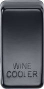 Switch cover marked WINE COOLER in matt black finish.